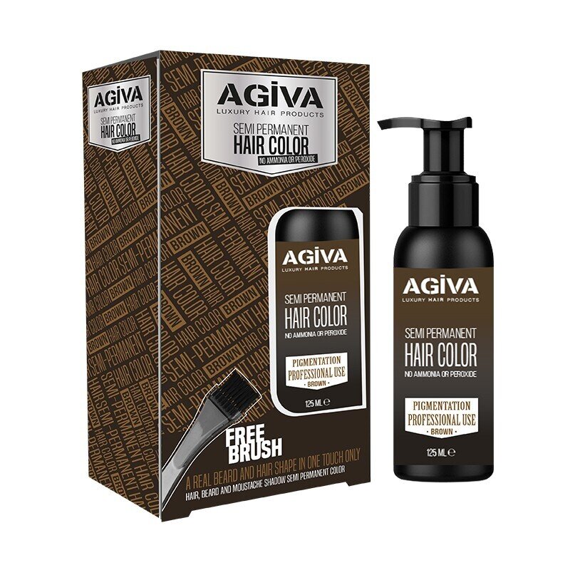 AGIVA – Coloración Semi Permanente Cabello y Barba COLOR BROWN 125 ml