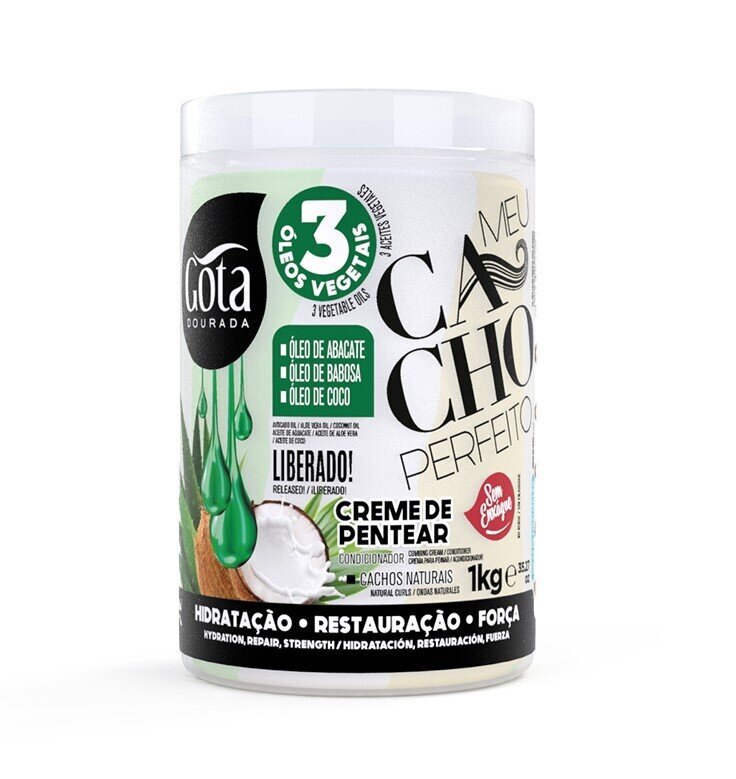 Gota Dourada Crema de Peinar Rizos Perfectos 3 Aceites Vegetales 1000ml