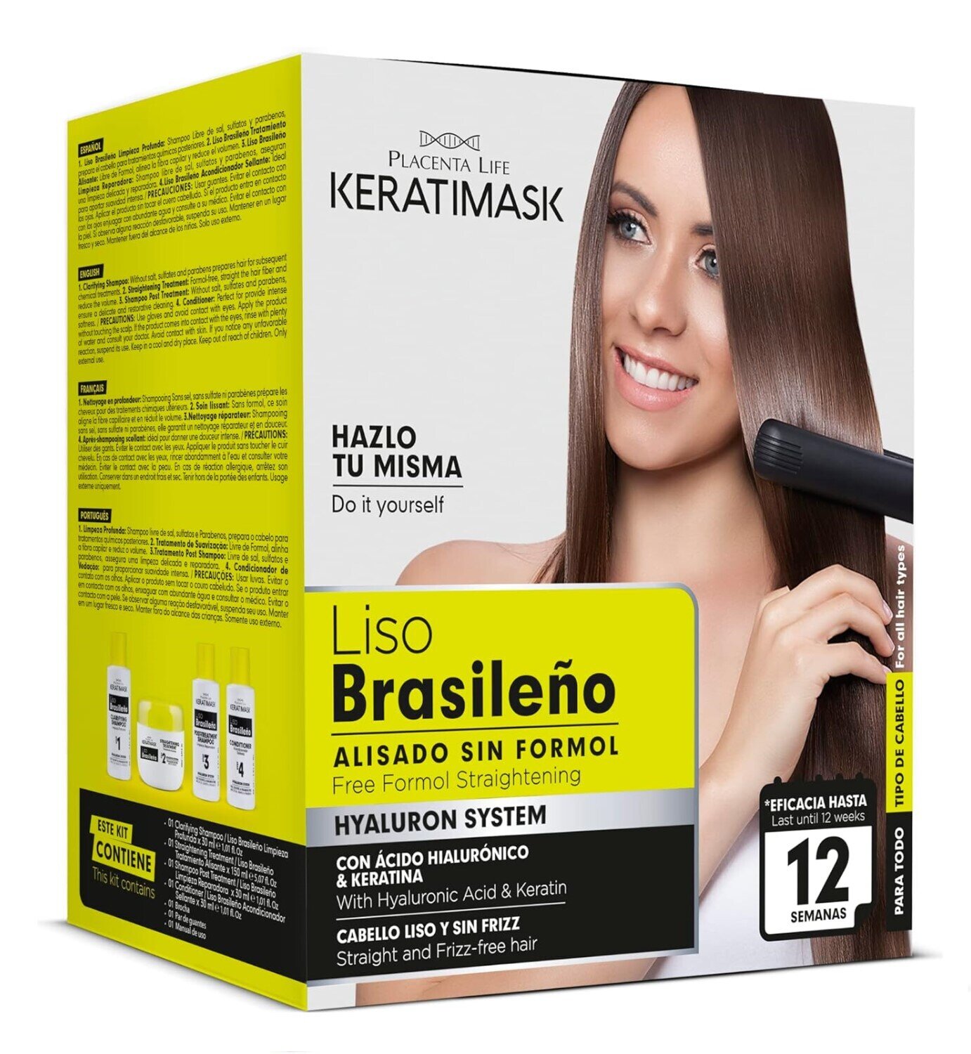 KIT ALISADO BRASILEÑO SIN FORMOL KERATIMASK