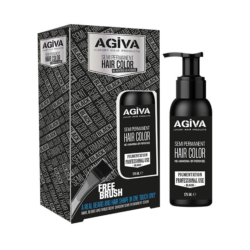 AGIVA – Coloración Semi Permanente Cabello y Barba COLOR BLACK 125 ml
