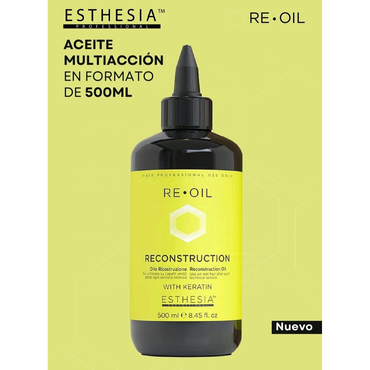 ESTHESIA Professional Re.Oil Aceite Reconstructor Cabello con Queratina 500ml