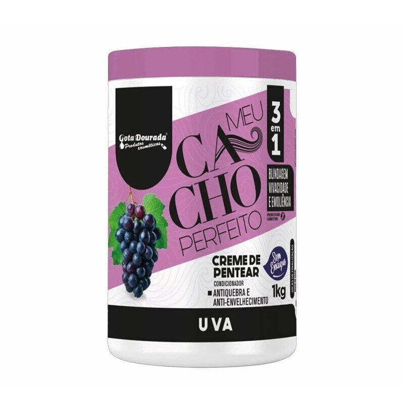 Gota Dourada Crema Peinar Rizos Perfectos Uva 1000ml