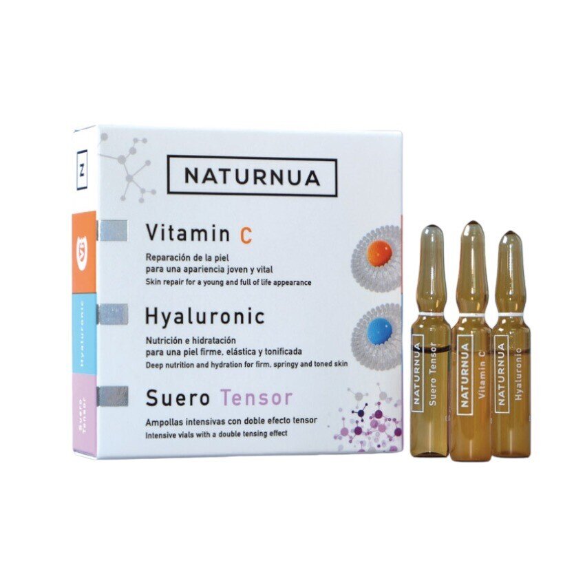 NATURNUA Pack Ampollas (1ud. Suero Tensor + 1 ud. Vitamina C + 1 ud. Ácido Hialu, imagen 1 de 1